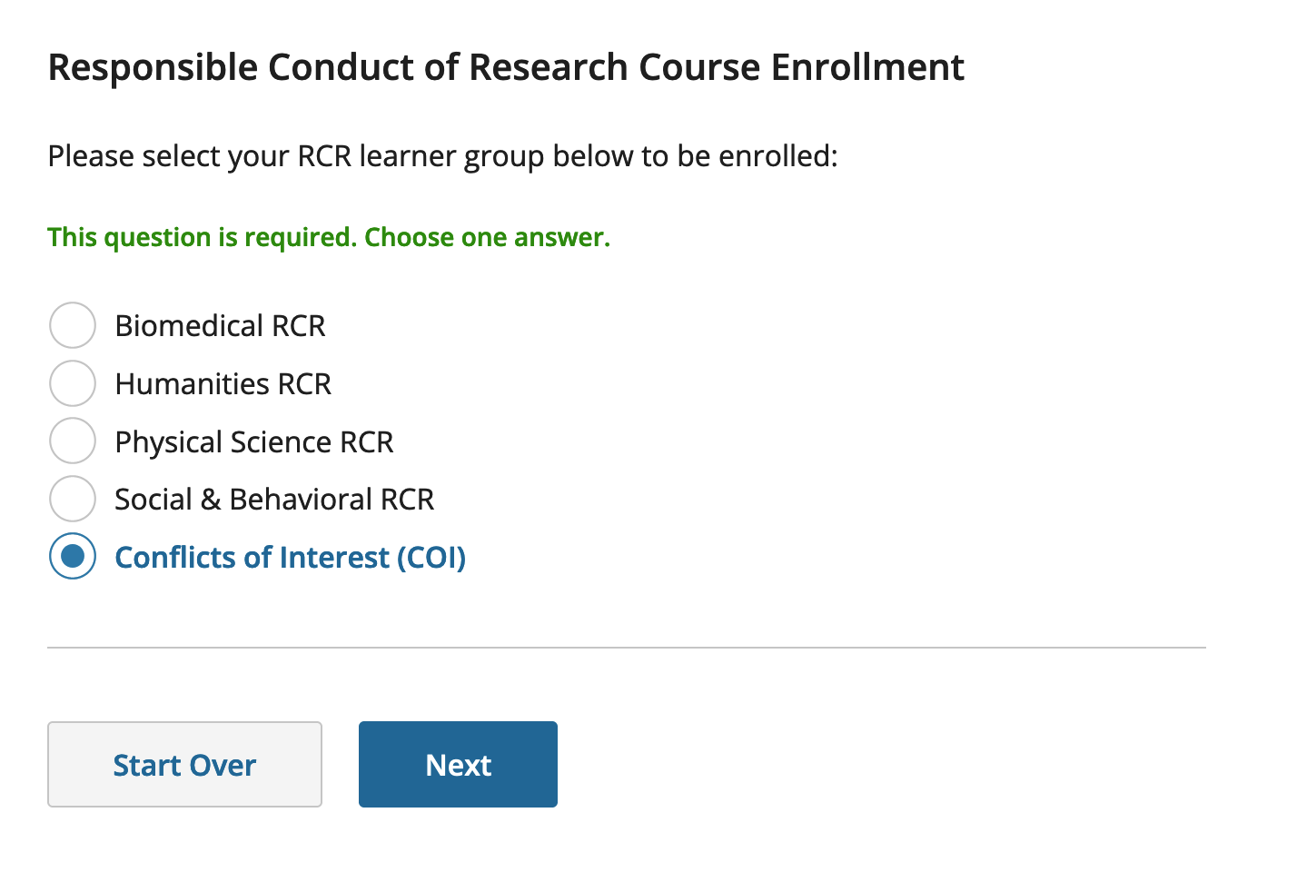 Conflict of Interest RCR